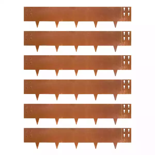 Corten Steel Edging Steel Landscape Edging Garden Bed Metal Border Edge Rusted Rustic Patina 40 Inch Strips for Yard Lawn Outdoor Flower Plant Vegetable 6 pcs by